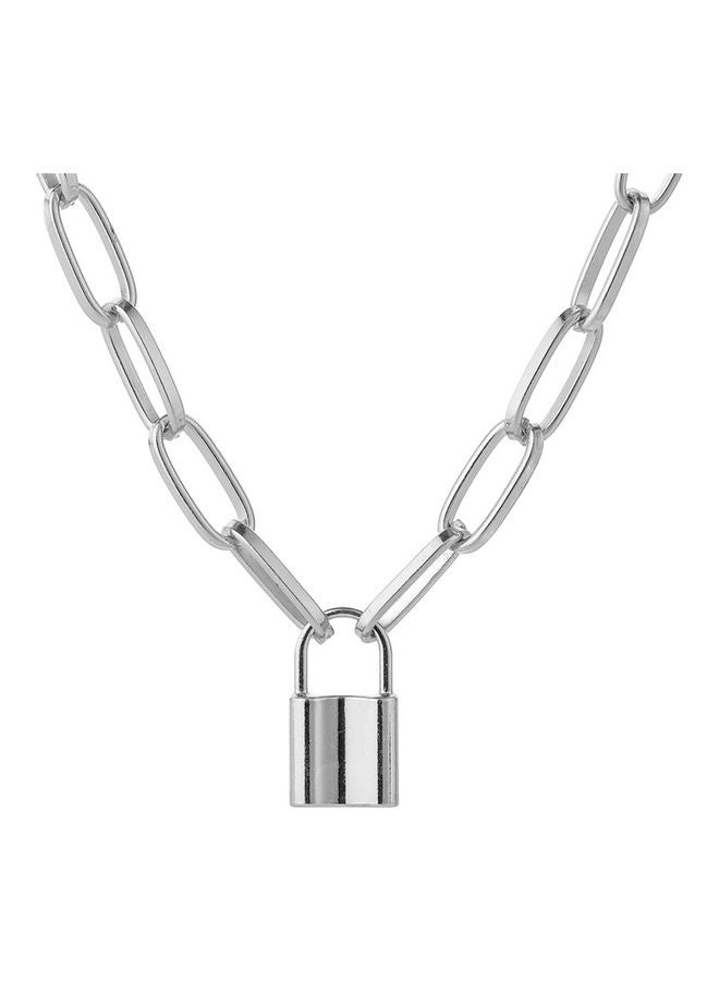 Lock Pendant Alloy Chain Necklace  - Image 1