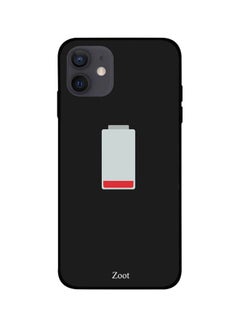 Zoot Battery Low Printed Skin Case Cover -for Apple iPhone 12 mini Black/Grey/Red Black/Grey/Red  - Image 1