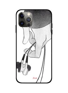 Headphone Printed Case Cover -for Apple iPhone 12 Pro Max White/Black/Grey White/Black/Grey
