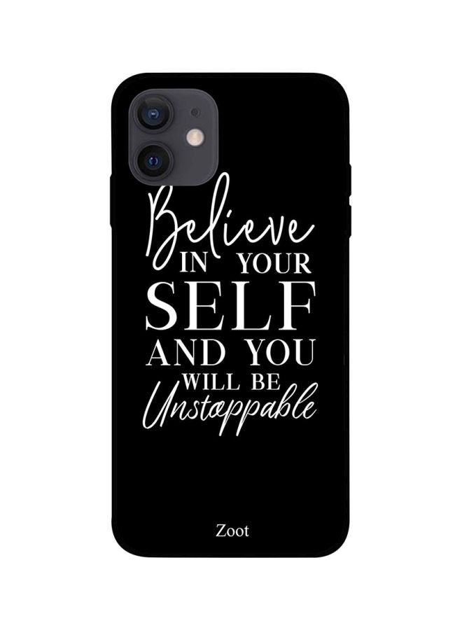 Zoot Quote Printed Skin Case Cover -for Apple iPhone 12 mini Black/White Black/White - Image 1