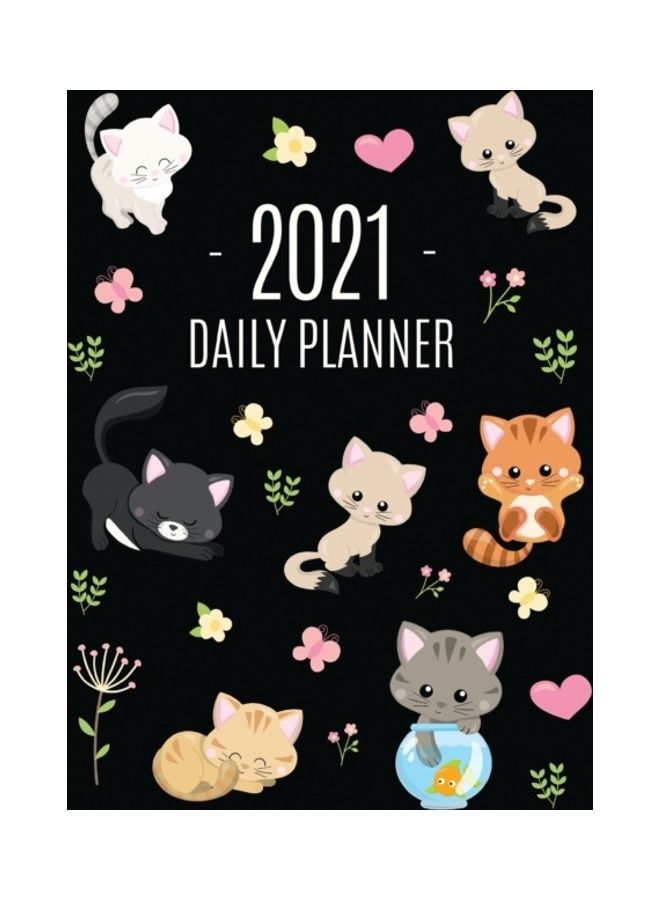 Cats Daily Planner 2021: Make 2021 a Meowy Year! - Cute Kitten Weekly Organizer with Monthly Spread: January - December - For School, Work, Off paperback english  - Image 3
