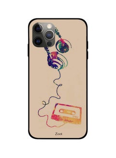 Headphone Printed Case Cover -for Apple iPhone 12 Pro Max Beige/Purple/Blue Beige/Purple/Blue