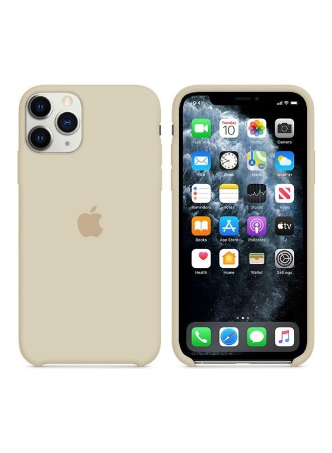 Protective Silicone Case Cover For Apple iPhone 12 Pro Max Beige - Image 2