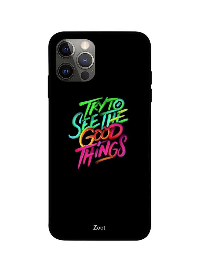 Zoot Quote Printed Skin Case Cover -for Apple iPhone 12 Pro Max Black/Green/Pink Black/Green/Pink - Image 1