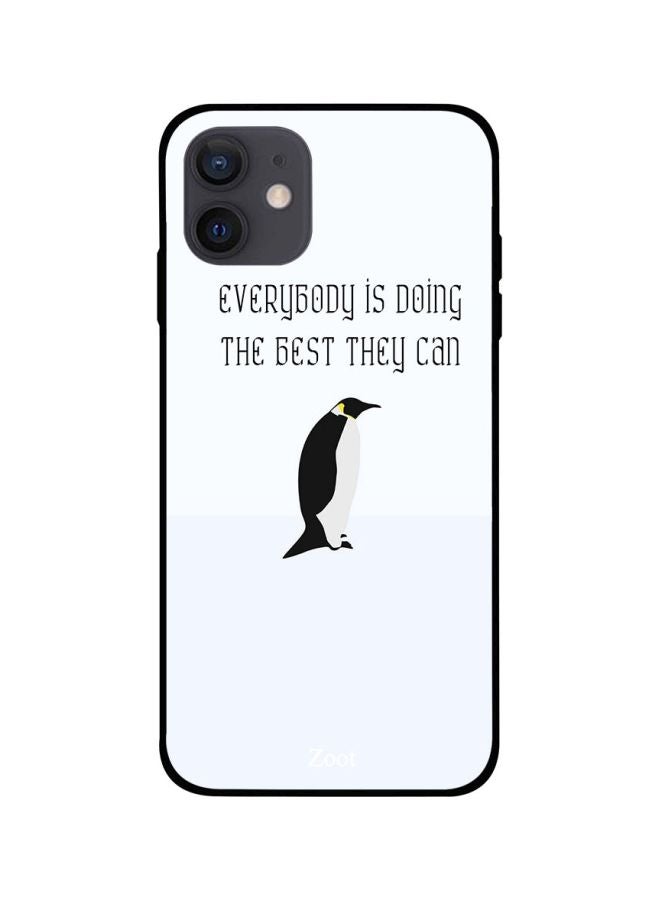 Zoot Penguin Printed Case Cover -for Apple iPhone 12 mini White/Black White/Black - Image 1