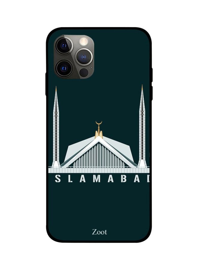 Mosque Graphic Printed Case Cover -for Apple iPhone 12 Pro Dark Green/White Dark Green/White