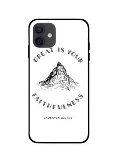 Great Is Your Faithfulness Printed Case Cover -for Apple iPhone 12 mini White/Black/Grey White/Black/Grey