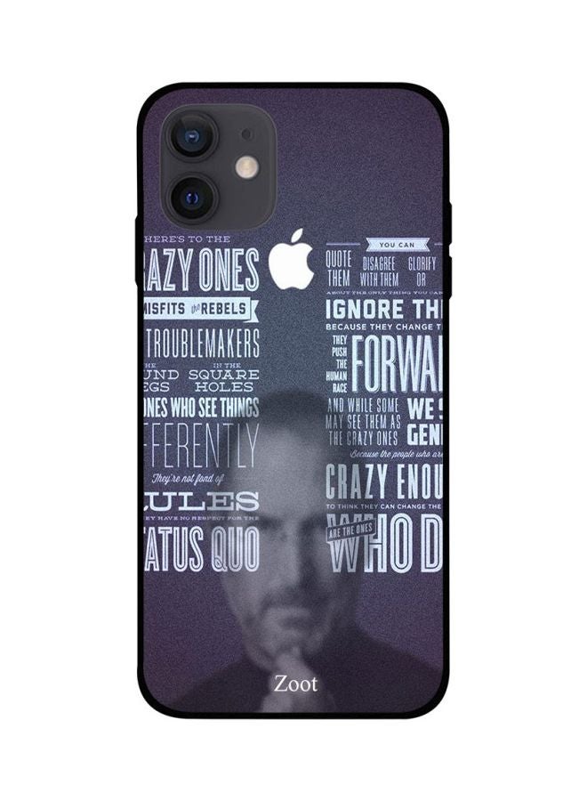 Zoot - Printed Skin Case Cover -for Apple iPhone 12 Mini Purple/Black Purple/Black - Image 1