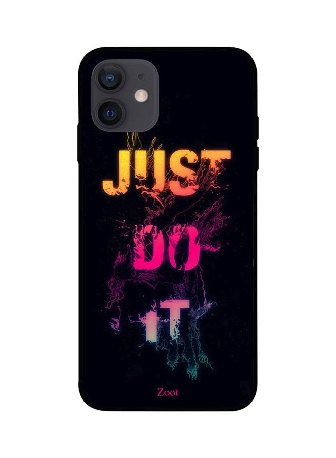 Zoot Just Do It Printed Case Cover -for Apple iPhone 12 mini Black/Yellow/Pink Black/Yellow/Pink - Image 1