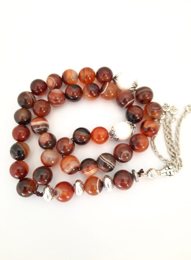 Miracle Empire Suleimani Natural Aqeek Agate Prayer Beads - Image 2