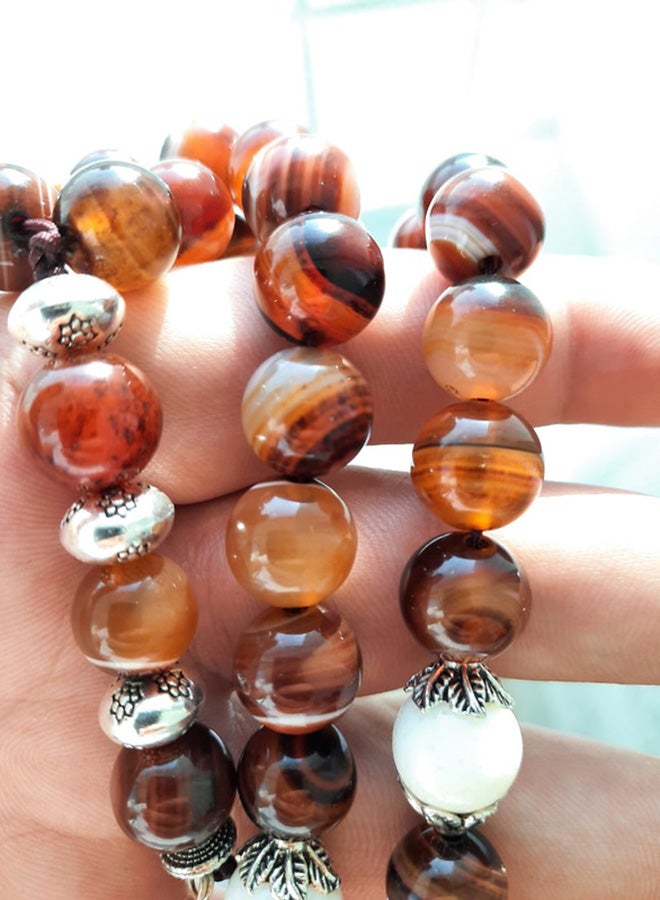 Miracle Empire Suleimani Natural Aqeek Agate Prayer Beads - Image 3