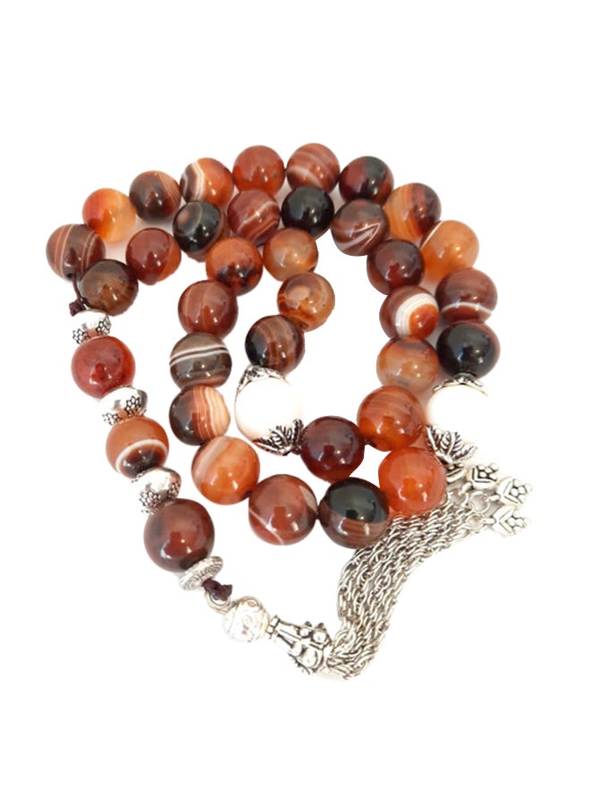 Miracle Empire Suleimani Natural Aqeek Agate Prayer Beads - Image 1