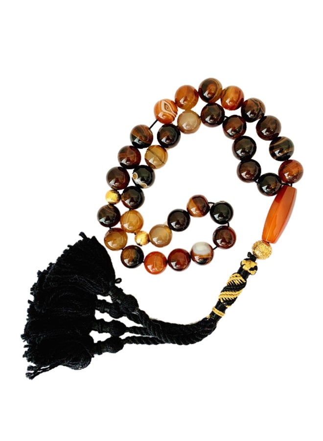 Miracle Empire Natural Aqeeq Agate Prayer Beads  - Image 1