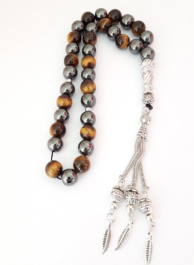 Miracle Empire Natural Hemitate And Tiger Eye Prayer Beads - Image 2