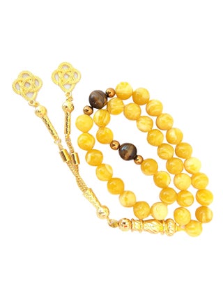 Handmade Masbaha Natural Amber Sand Prayer Beads - v1605002124/N41428741A_1