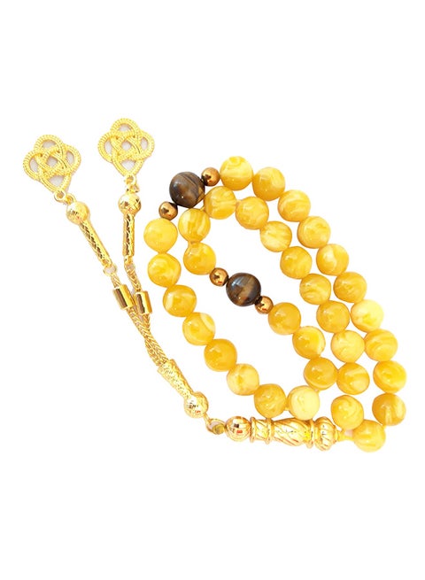 Handmade Masbaha Natural Amber Sand Prayer Beads