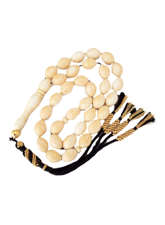 Miracle Empire Natural Ivory Amber Sand Prayer Beads 