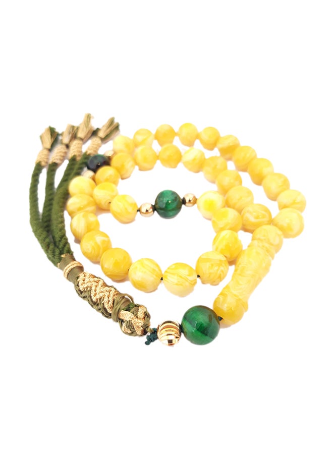 Miracle Empire Natural Amber Sand Prayer Beads - Image 1