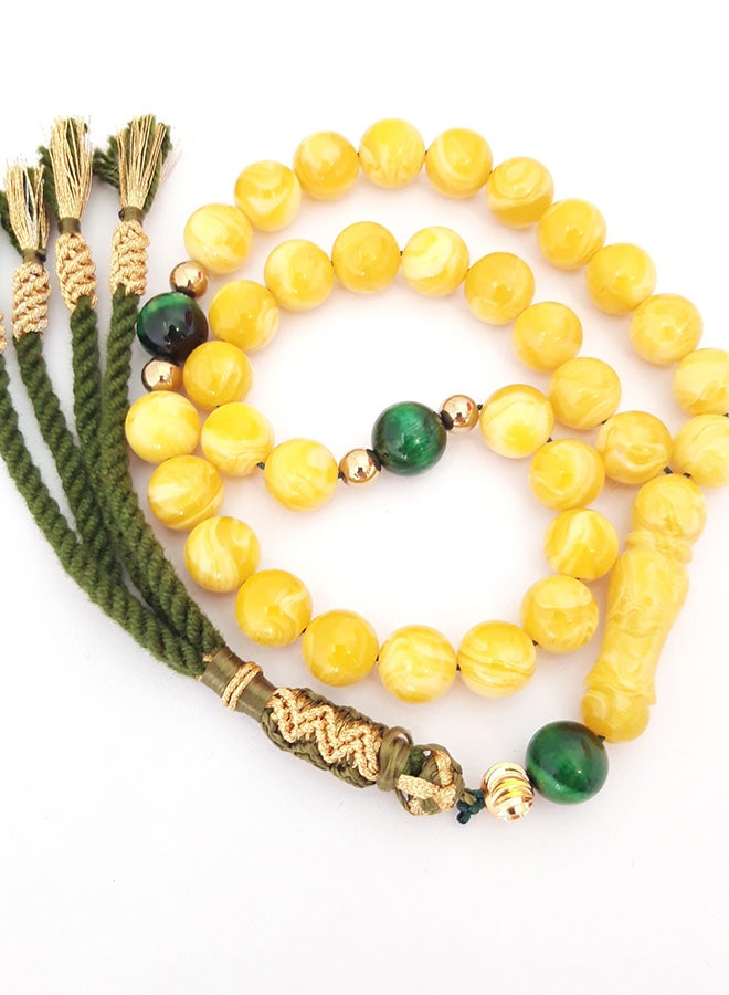 Miracle Empire Natural Amber Sand Prayer Beads - Image 2
