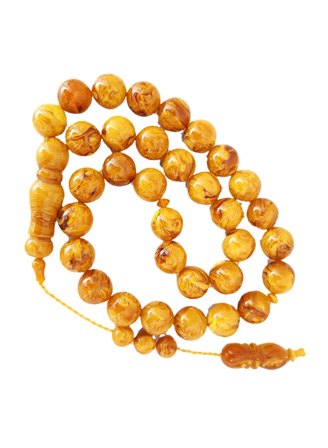 Miracle Empire Natural Honey Amber Sand Prayer Beads - Image 1