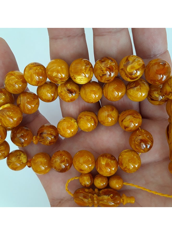 Miracle Empire Natural Honey Amber Sand Prayer Beads - Image 2