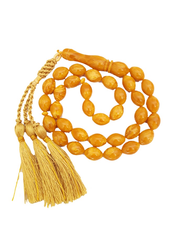 Miracle Empire Natural Honey Amber Sand Prayer Beads