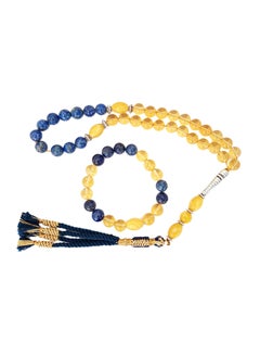 Natural Citrine Lapis Lazuli Prayer Beads With Bracelet - v1605002161/N41428835A_1