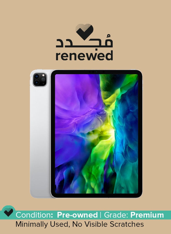Apple Renewed - iPad Pro 2020 (2nd Gen) 11-Inch 128GB Wi-Fi 4G LTE Silver With Facetime - Image 1