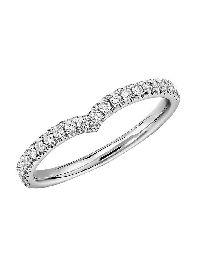 18 Karat White Gold 0.01Ct Diamond Studded Ring  - Image 1