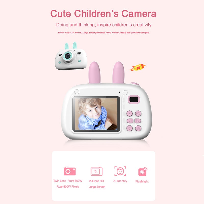 Generic Cartoon Mini Dual Lens Digital Camera  - Image 2