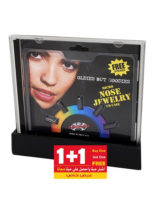 إكس 8 بودي هاردوير طقم خواتم للأنف مع حافظة للأقراص المضغوطة مكون من 5 قطع ( اشتر 1 واحصل على 1 مجانا) - Image 1