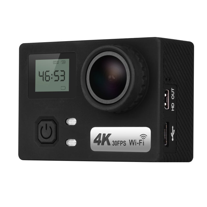 Generic 4K Dual LCD Screen Action Camera With Remote Shutter Waterproof Case  - Image 2