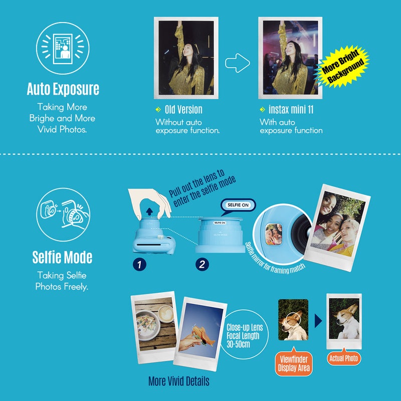 FUJIFILM Mini 11 Instant Camera With Batteries  - Image 3