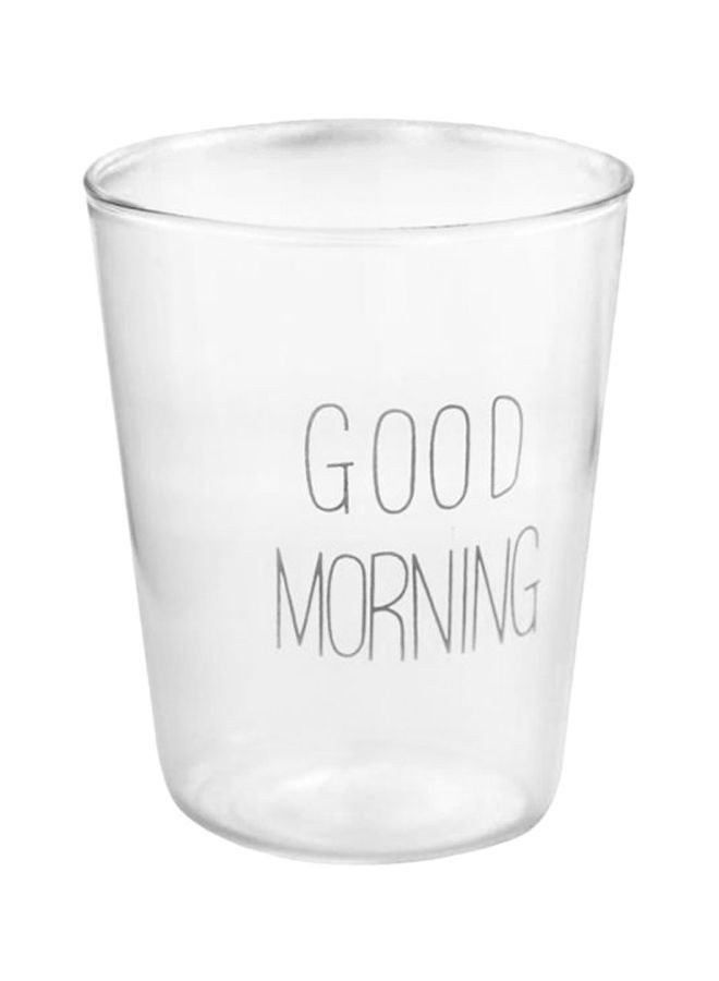 Lushh Good Morning Printed Glass Clear/Black 400ml - Image 1