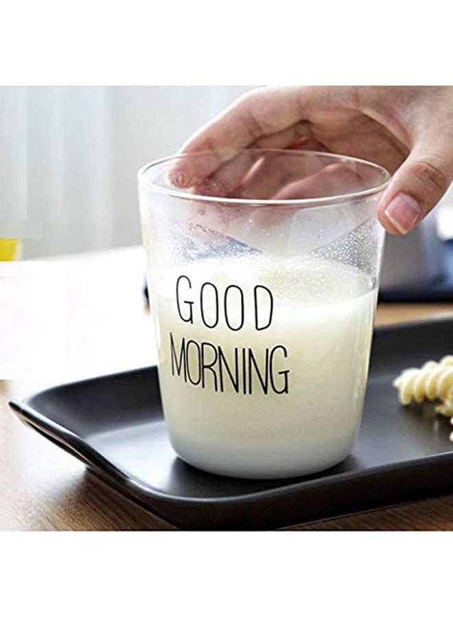 Lushh Good Morning Printed Glass Clear/Black 400ml - Image 2