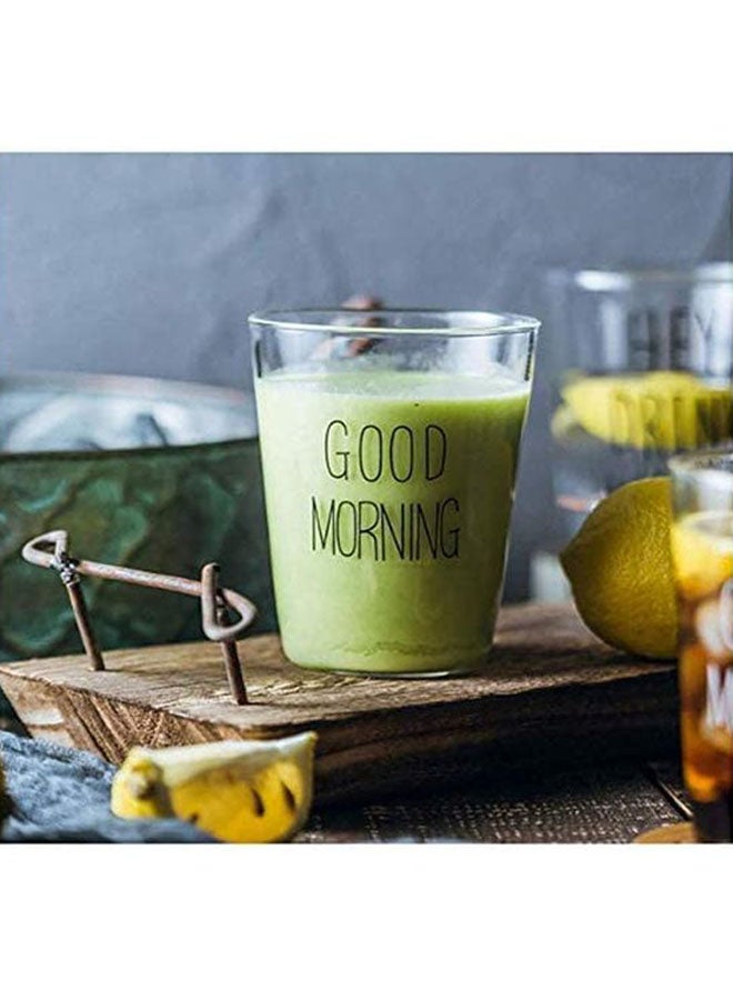 Lushh Good Morning Printed Glass Clear/Black 400ml - Image 3