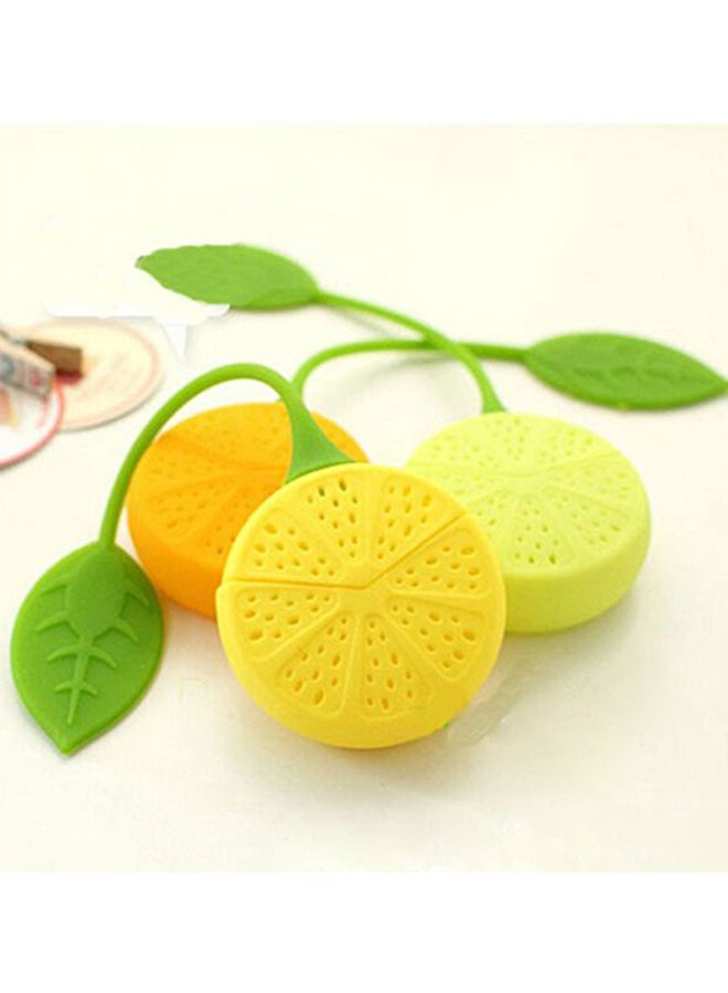 فلتر مصفاة شاي على شكل ليمون أصفر/ أخضر 9.15x9.05x1.75سم - Image 3
