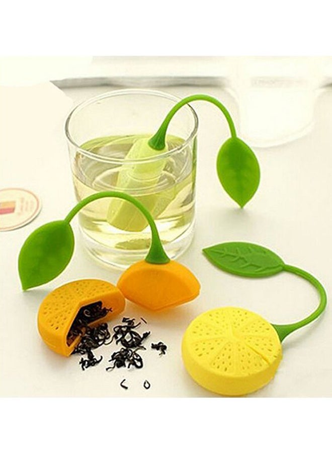 فلتر مصفاة شاي على شكل ليمون أصفر/ أخضر 9.15x9.05x1.75سم - Image 2