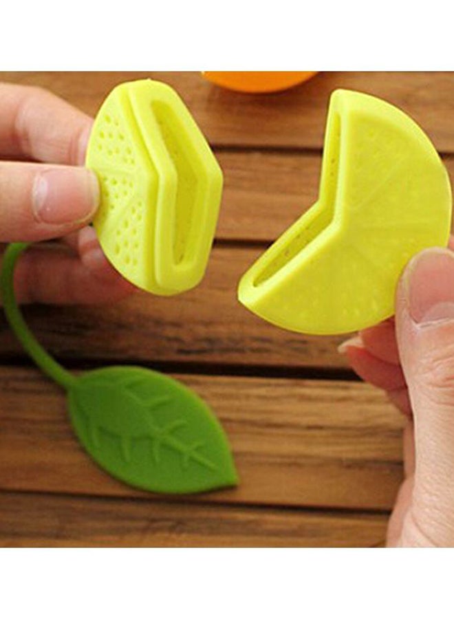 فلتر مصفاة شاي على شكل ليمون أصفر/ أخضر 9.15x9.05x1.75سم - Image 4