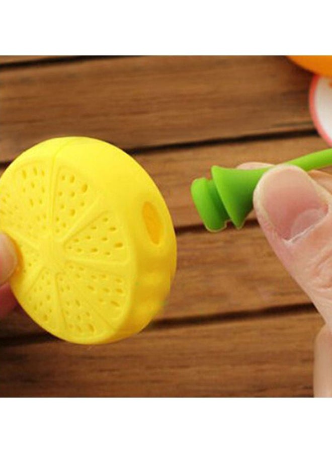 فلتر مصفاة شاي على شكل ليمون أصفر/ أخضر 9.15x9.05x1.75سم - Image 5