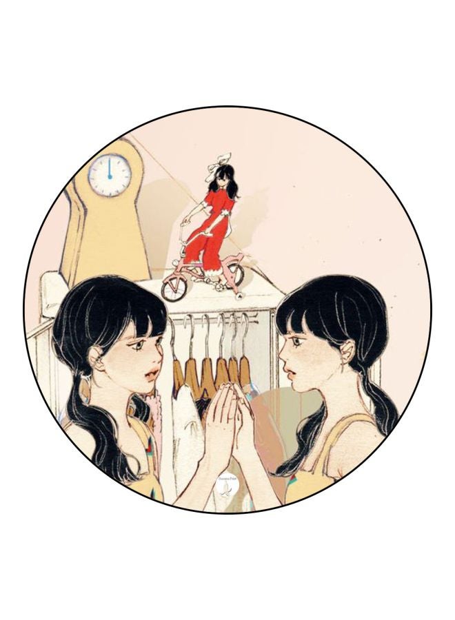 BP Girl Printed Fridge Magnet Beige/Red/Black 5.5cm  - Image 1