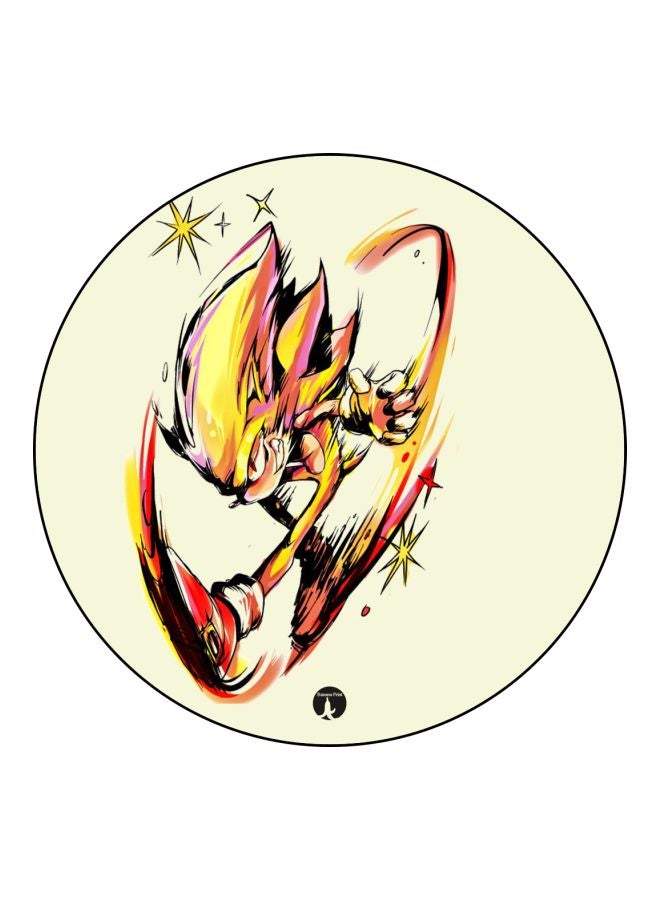 بي بي مغناطيس ثلاجة خشب مُزين بطبعة كرتونية بيج/ أصفر/أحمر 5.5سم - Image 1