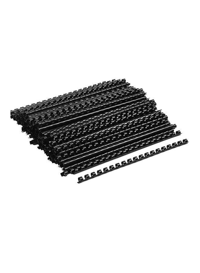 Generic 100-Piece 21 Ring Binding Comb For A4 Paper 8mm Black - Image 1