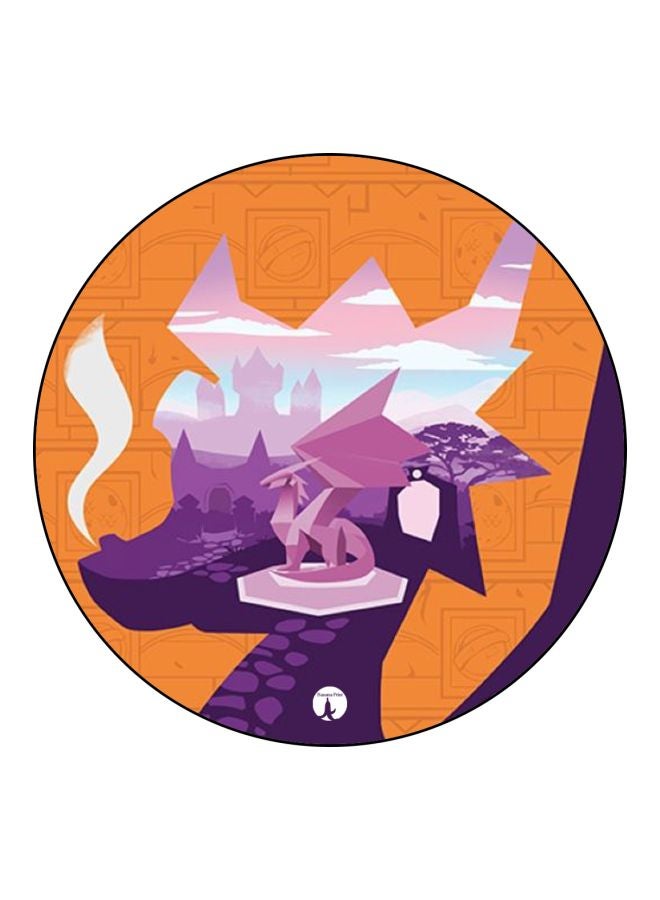 BP Cartoon Printed Fridge Magnet Orange/Purple/Pink 5.5cm - Image 1