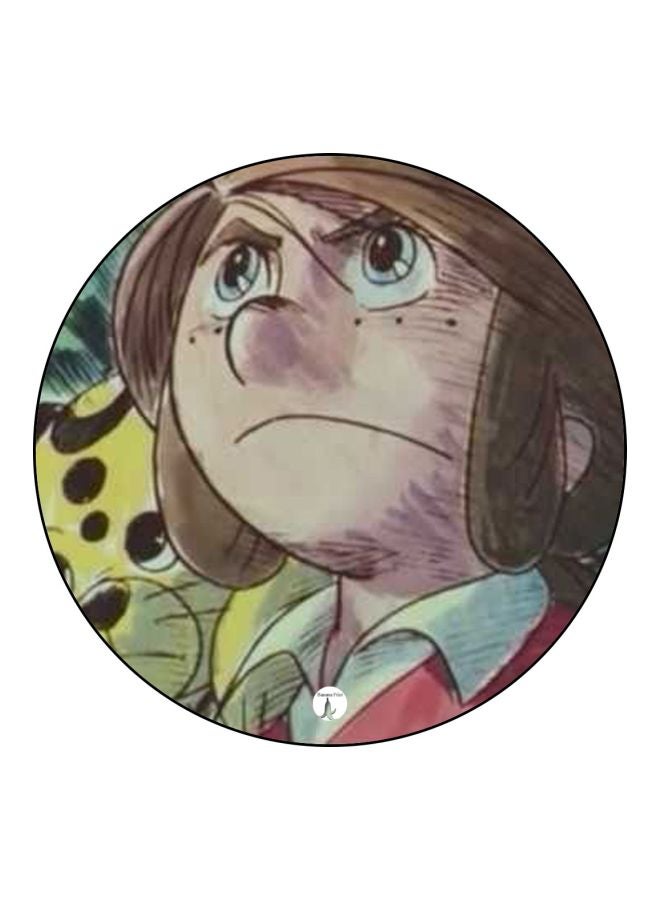 BP Cartoon Printed Fridge Magnet Brown/Beige/Red 5.5cm - Image 1