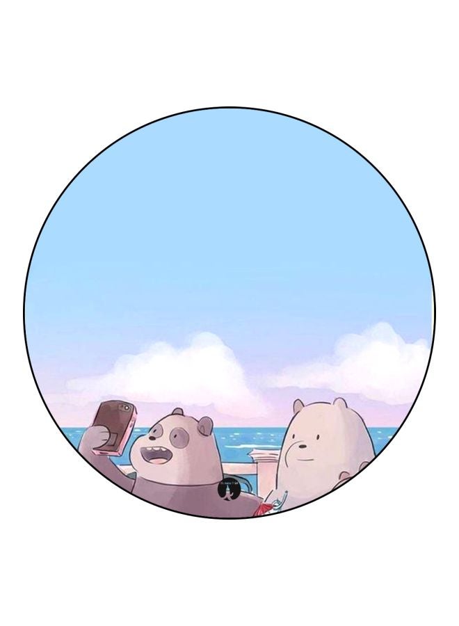 BP We Bare Bear Printed Fridge Magnet Blue/Grey/White 5.5cm  - Image 1