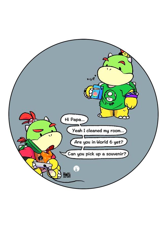 بي بي مغناطيس ثلاجة مُزين بطبعة بتصميم كرتوني رمادي/أخضر/أحمر 5.5سم - Image 1