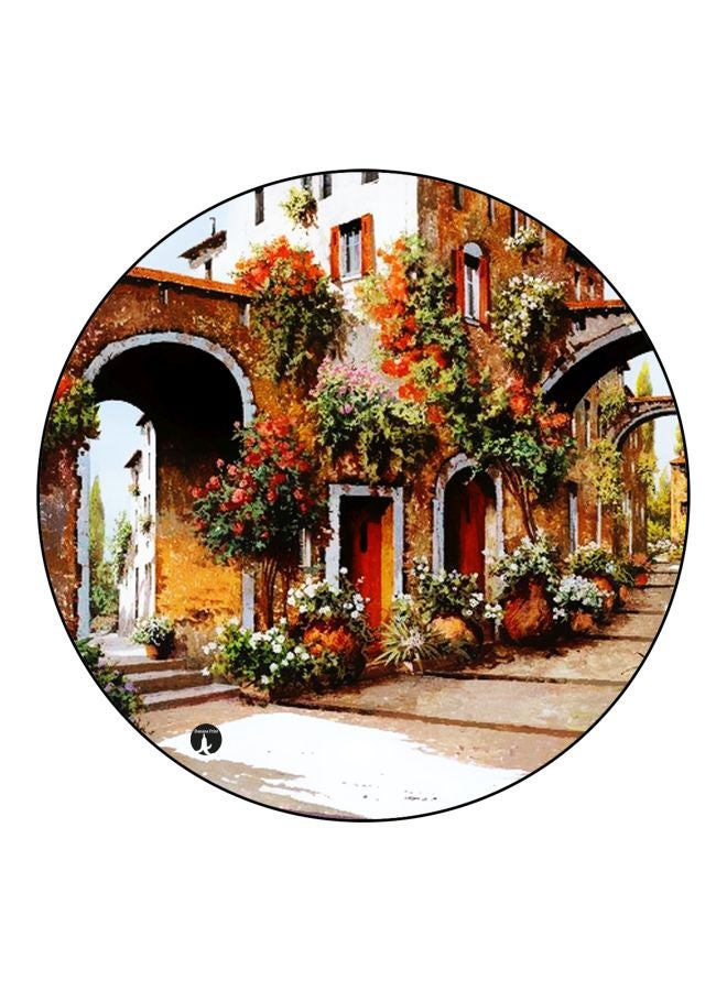 بي بي مغناطيس ثلاجة مُزين بطبعة زهور بني/ أخضر/ أحمر 5.5سم - Image 1