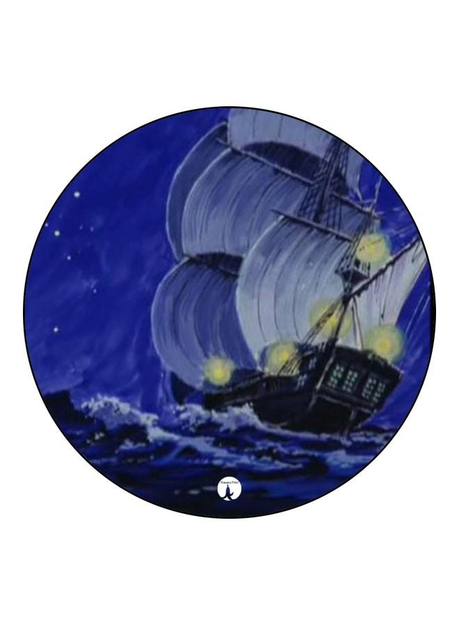 BP Ship Printed Fridge Magnet Blue/Yellow 5.5cm  - Image 1