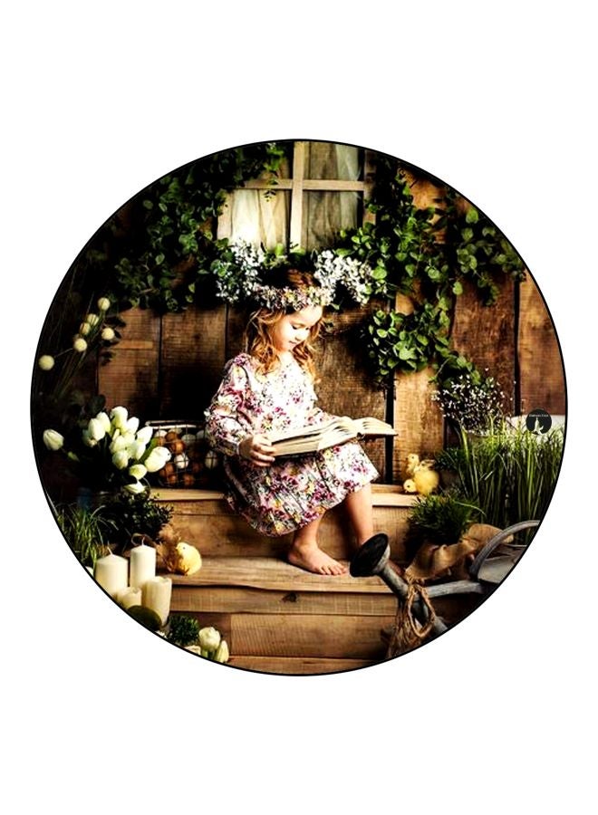 BP Girl Printed Fridge Magnet Green/Brown/Pink 5.5cm - Image 1